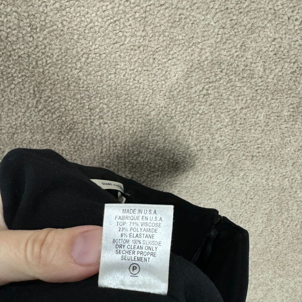 Diane Von Furstenberg Asti Dress Size 8‎ Black Strapless Silk & Jersey Cocktail - Picture 10 of 11